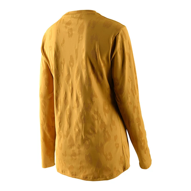 Womens Lilium Long Sleeve Jersey Jacquard Honey