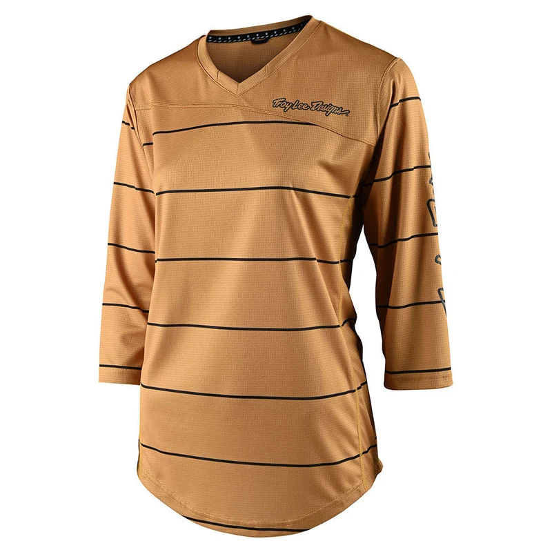 Womens Mischief Long Sleeve Jersey Pinstripe Honey