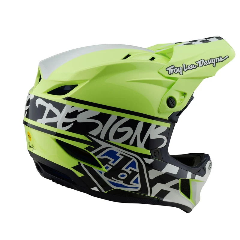 D4 Polyacrylite Helmet W/MIPS Fifty-50 Navy / Glo Yellow