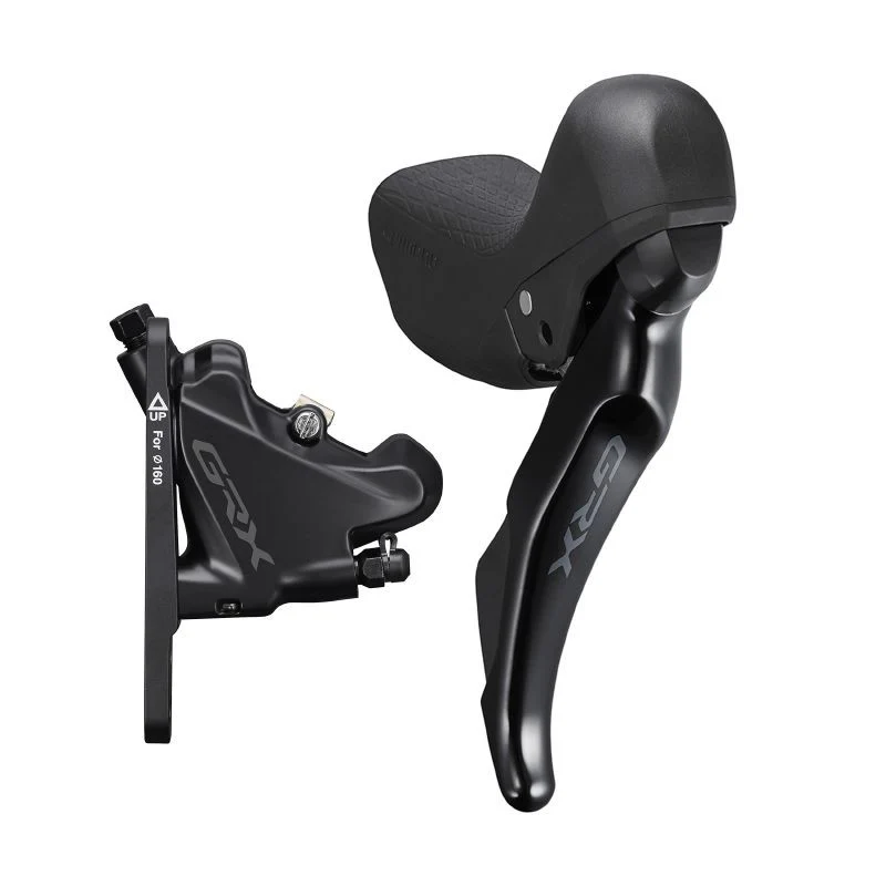 FREIN A DISQUE ROUTE HYDRAULIQUE SHIMANO GRX400 ARRIERE/DROIT 10V. GRAVEL DOUBLE NOIR (LEVIER/MANETTE AVEC ETRIER BR-R7070+DURITE ASSEMBLE 1700mm)