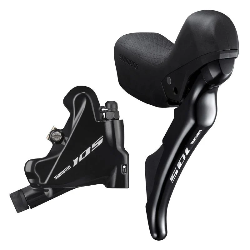 FREIN A DISQUE ROUTE HYDRAULIQUE SHIMANO 105 ARRIERE 11V. R7000/7020 DOUBLE NOIR (LEVIER/MANETTE AVEC ETRIER BR-R7070+DURITE ASSEMBLE 1700mm)