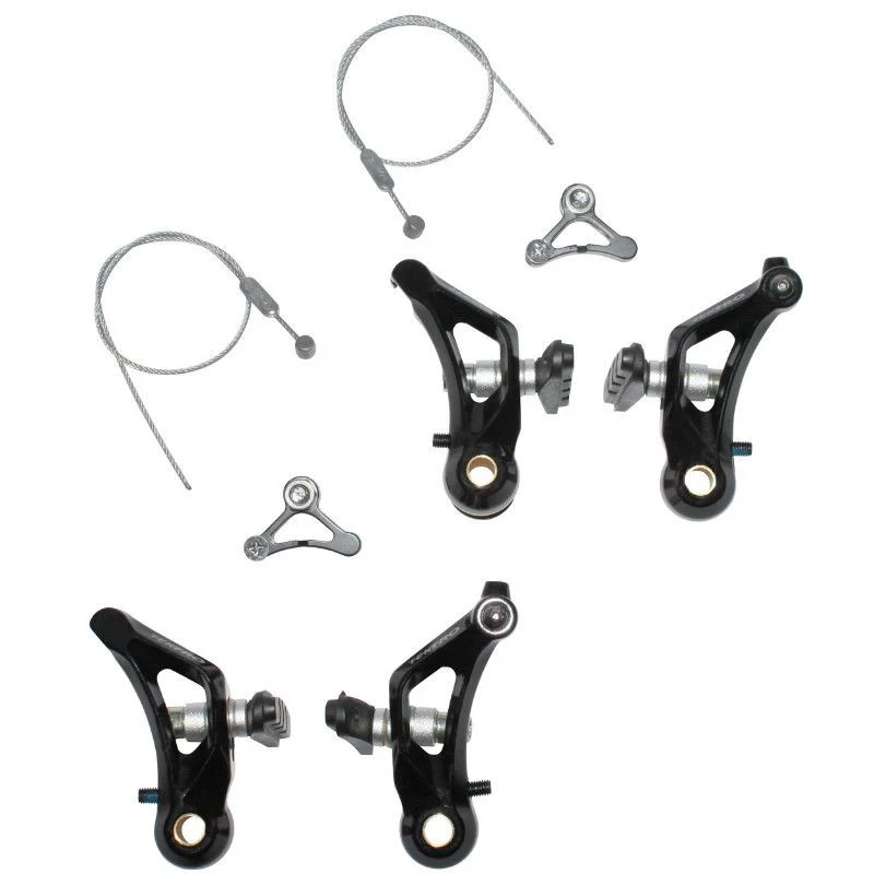ETRIER FREIN VTT/CYCLO-CROSS P2R CANTILEVER AVANT + ARRIERE ALU NOIR (2 PAIRES)