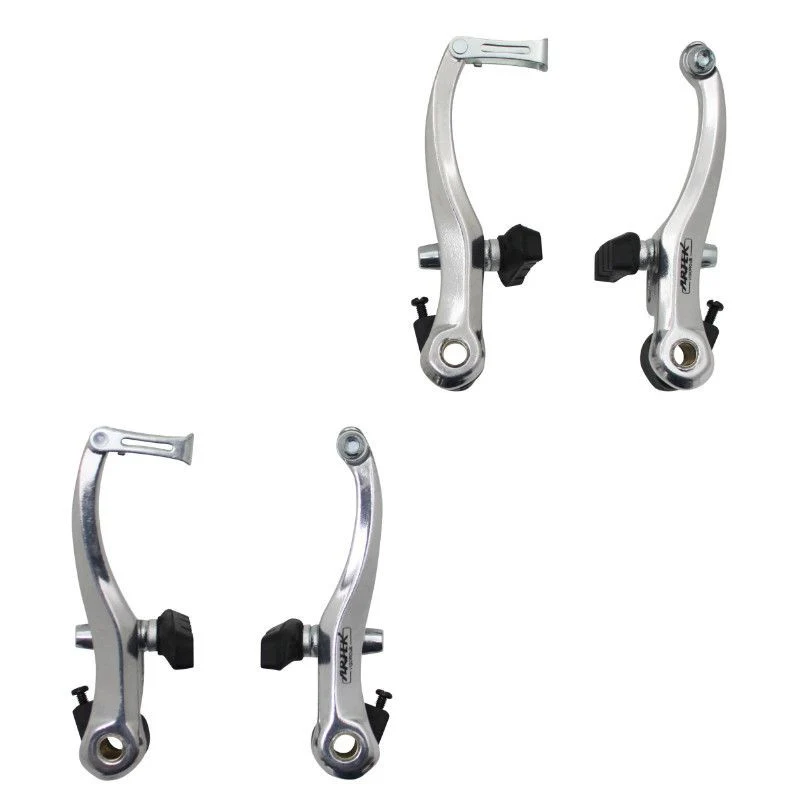 ETRIER FREIN VTT/CITY V-BRAKE ALU ARGENT (2 PAIRES) 110MM COMPATIBLE GARDE-BOUE