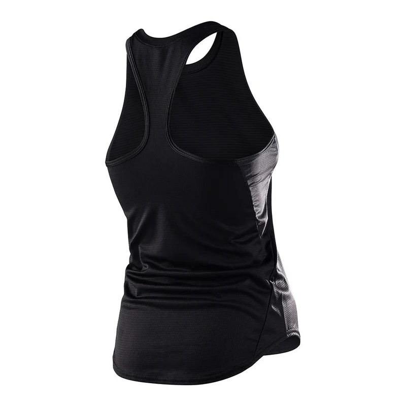 Womens Luxe Tank Top Solid Black