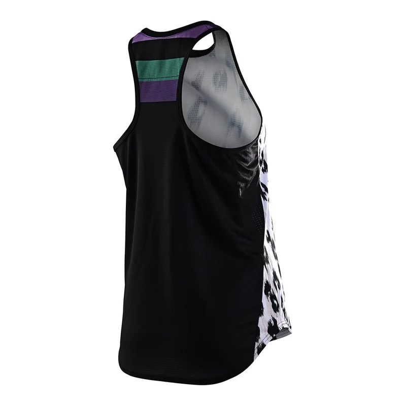 Womens Luxe Tank Top Wild Cat White