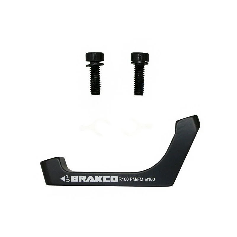 ADAPTATEUR FREIN A DISQUE ROUTE ARRIERE BRAKCO DISQUE 160mm ETRIER POST-MOUNT SUR CADRE FLAT MOUNT