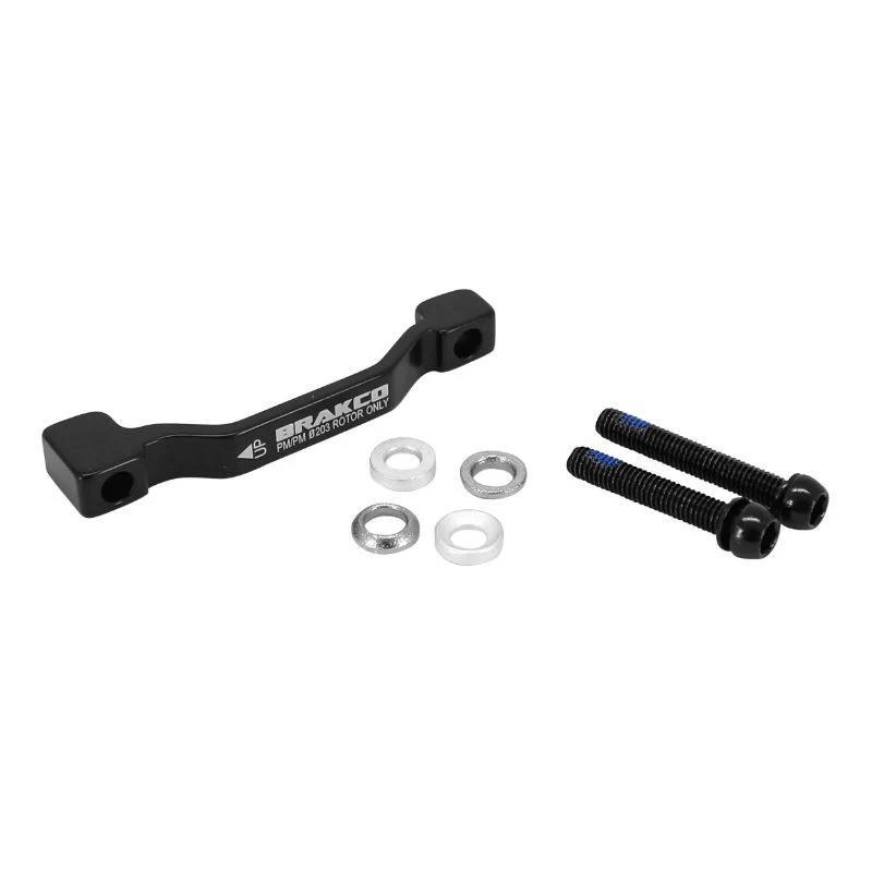 ADAPTATEUR / REHAUSSE FREIN A DISQUE VTT POST-MOUNT AVANT / ARRIERE BRAKCO ETRIER 180mm POUR DISQUE 203mm