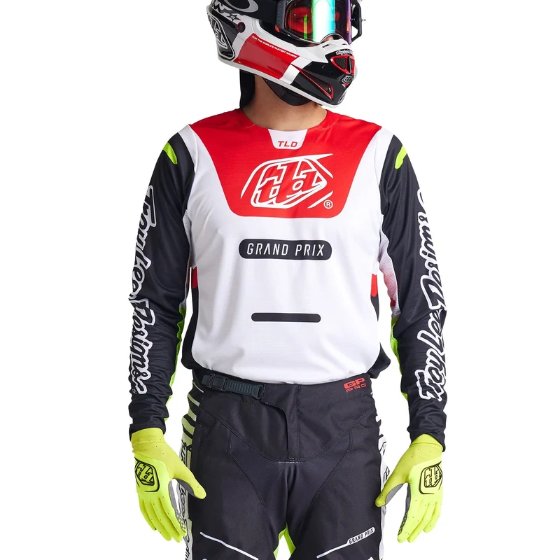 GP Pro Jersey Blends White / Glo Red