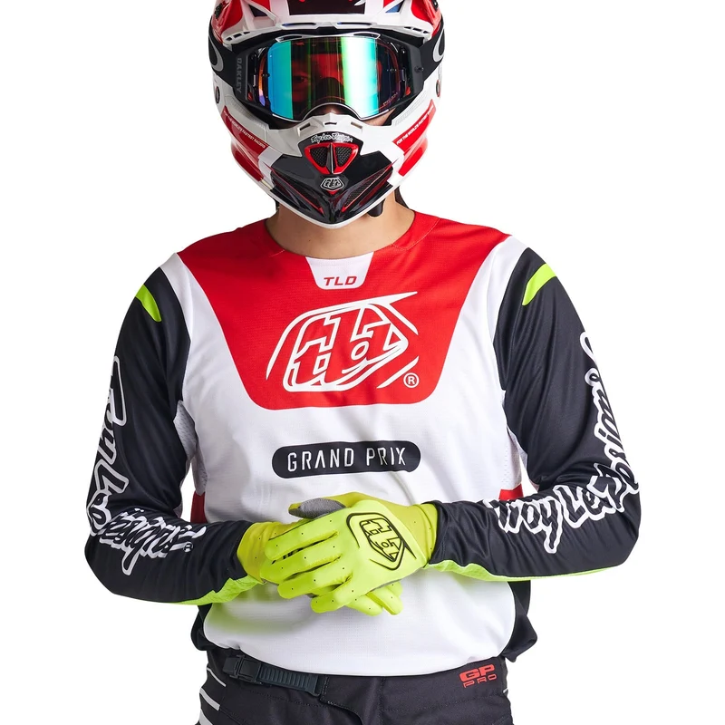 GP Pro Jersey Blends White / Glo Red