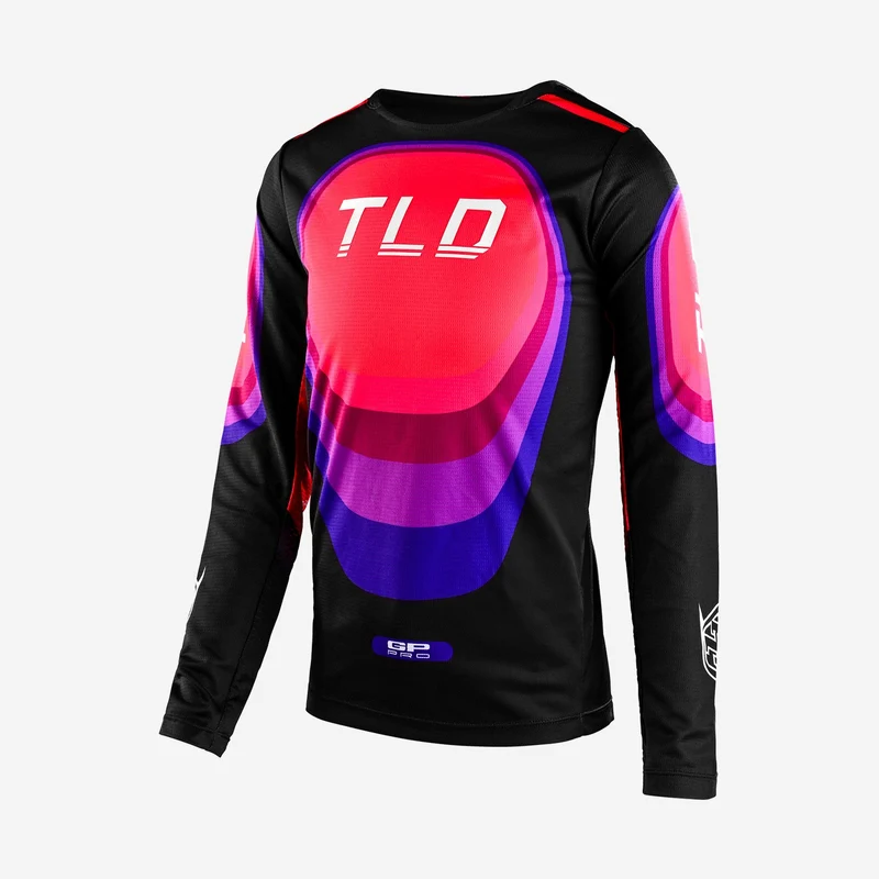 Youth GP Pro Jersey Reverb Black / Glo Red