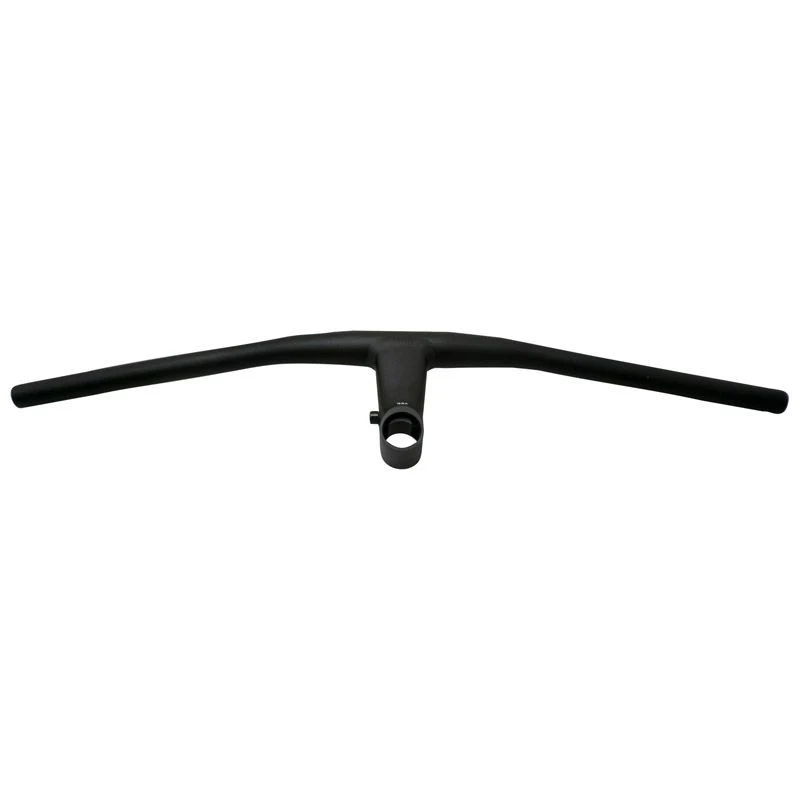 CINTRE VTT DROIT STEALTH ALU NOIR L680mm AVEC POTENCE INTEGREE L 90mm POUR PIVOT FOURCHE 1"1/8