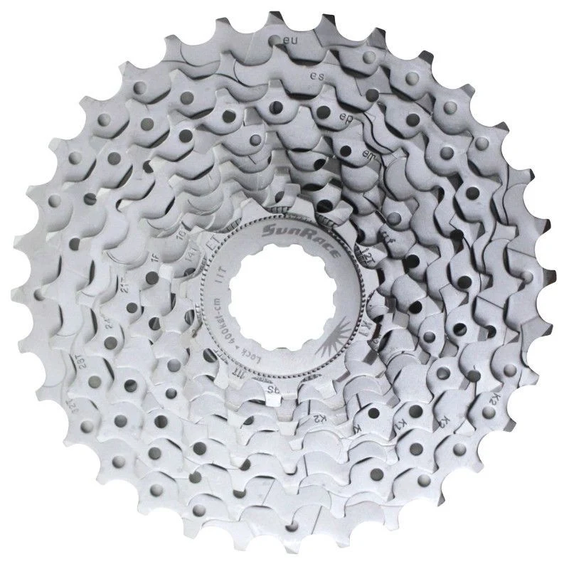 CASSETTE 9V. SUNRACE M96 11-32 VTT POUR SHIMANO NICKEL (LIVRE EN BOITE) (11-12-14-16-18-21-24-28-32)