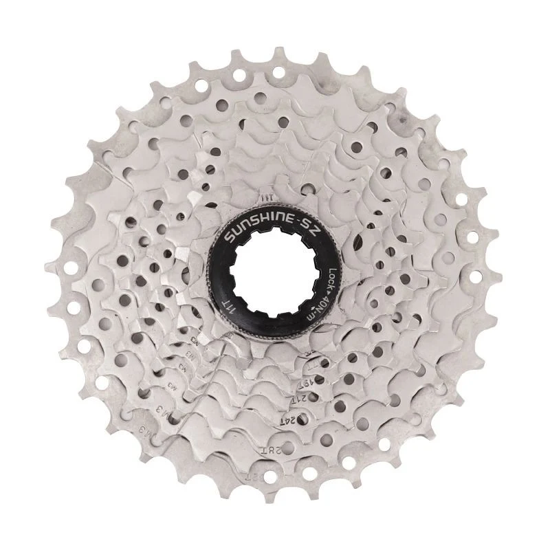 CASSETTE 9V. SHINE 11-32 POUR SHIMANO/SRAM VTT ARGENT (11-12-14-16-18-21-24-28-32)