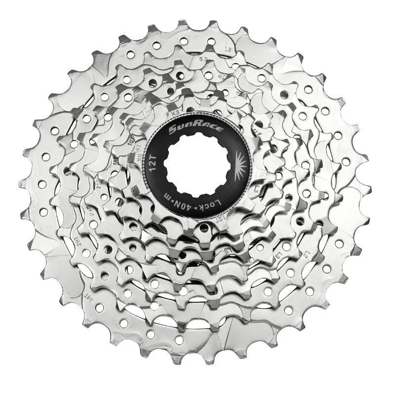CASSETTE 8V. SUNRACE M66 11-32 VTT POUR SHIMANO/SRAM NICKEL (LIVRE EN BOITE) (11-13-15-18-21-24-28-32)