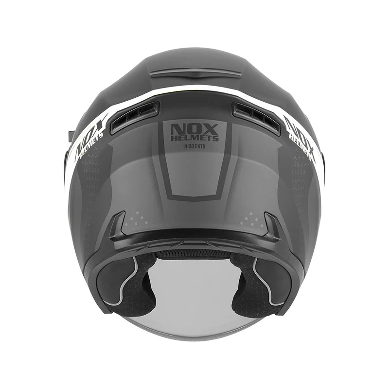 Casque Moto Jet N130 Ekto Noir Mat Blanc | NOX