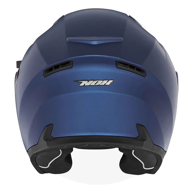 Casque Moto Jet N130 Bleu Mat | NOX