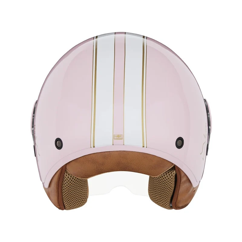 Casque Moto Jet N210 EVO Rose Pastel Blanc | NOX