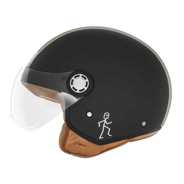 Casque Moto Jet N210 EVO Noir Mat Kaki | NOX