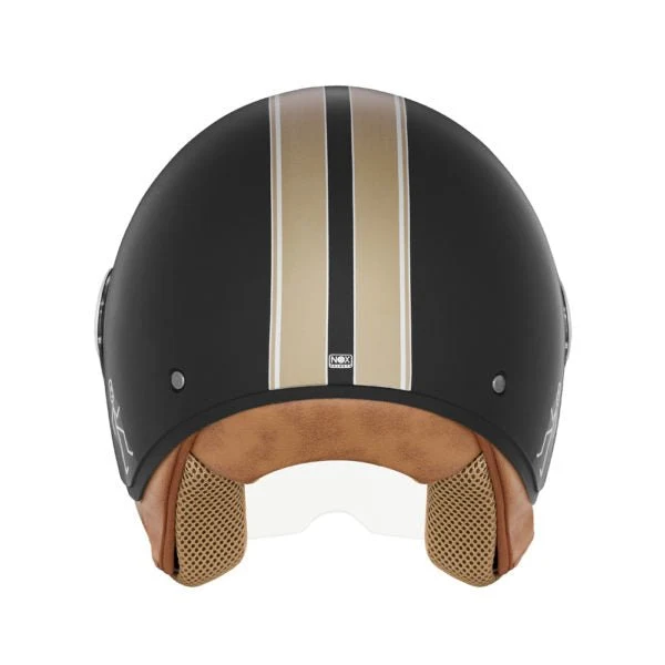 Casque Moto Jet N210 EVO Noir Mat Or | NOX