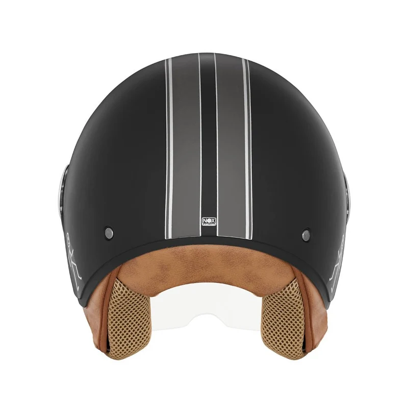 Casque Moto Jet N210 EVO Noir Mat Titanium | NOX