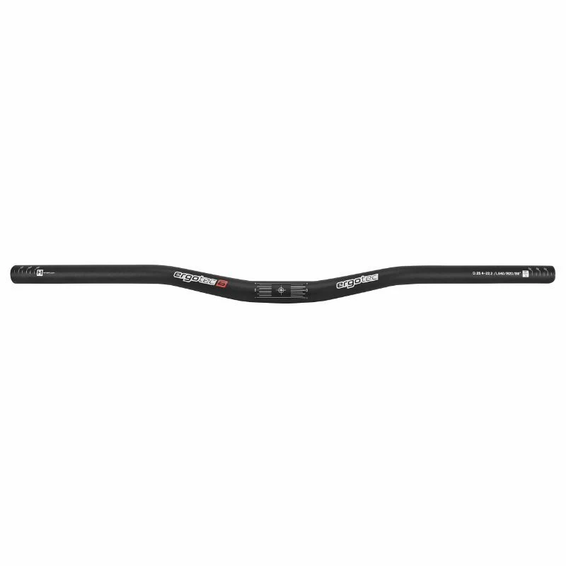 CINTRE VTT DEMI RELEVE ERGOTEC LOW RISER ALU NOIR DIAM 25,4mm L 640mm RELEVE 20mm (HOMOLOGUE NIVEAU 6)