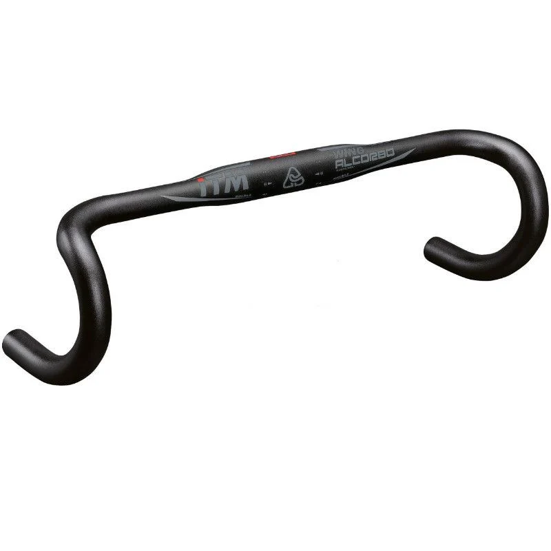 CINTRE ROUTE ITM ALCOR WING ALU PROFIL AILE NOIR MAT 31,8 L 44 EXTERIEUR 295g DECO GRISE