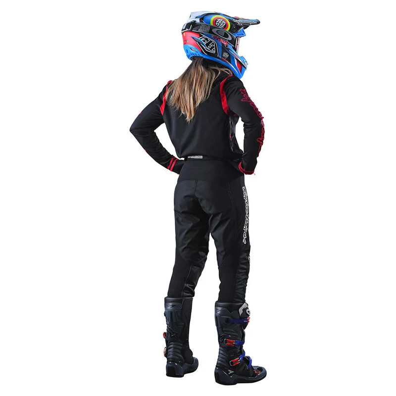 Womens Gp Long Sleeve Jersey Mono Black/Flo Red