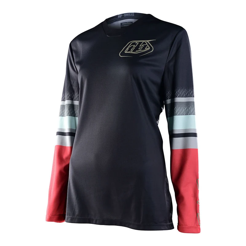 Womens Gp Long Sleeve Jersey Warped Charcoal