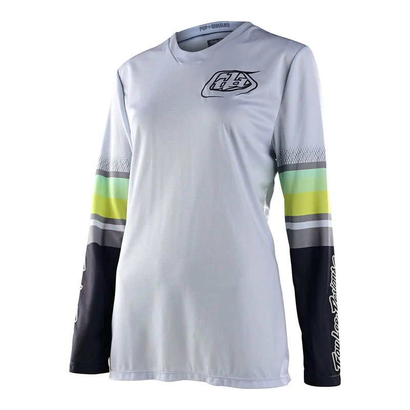 Womens Gp Long Sleeve Jersey Warped White