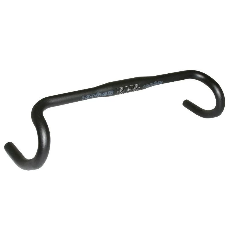 CINTRE ROUTE ERGOTEC RANDONNEUR ALU NOIR DIAM 31.8mm L 440/510 mm (HOMOLOGUE NIVEAU 5)