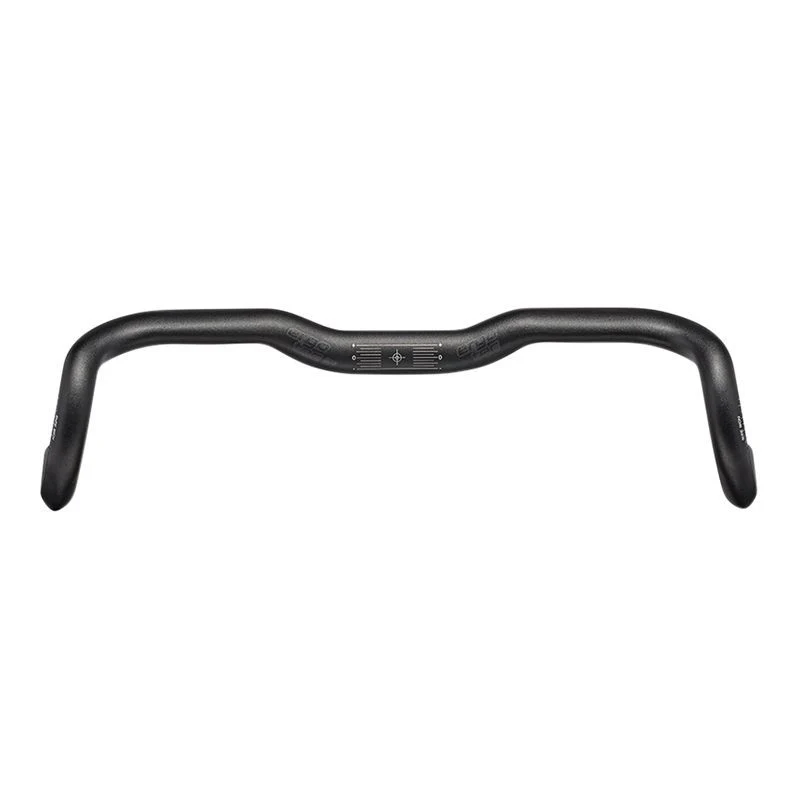CINTRE ROUTE DEMI RELEVE ERGOTEC RANDONNEUR ER-20 ALU NOIR DIAM 31.8mm L 440/533 mm RELEVE 20 mm (HOMOLOGUE NIVEAU 5)
