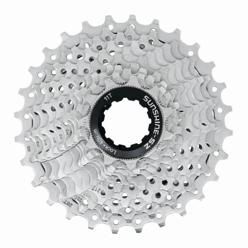 CASSETTE 11V. SHINE 11-28 POUR SHIMANO/SRAM ROUTE ARGENT (VENDU EN BOITE) (11-12-13-14-15-16-17-19-21-24-28)