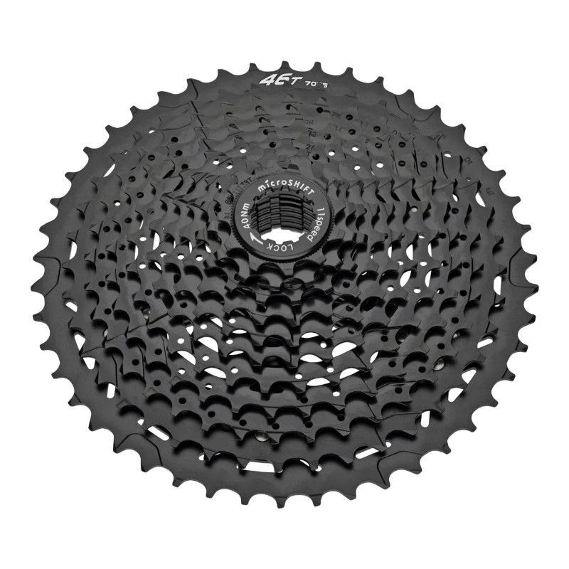 CASSETTE 11V. MICROSHIFT 11-46 POUR SHIMANO/SRAM VTT NOIRE (VENDU A L UNITE) (11-13-15-18-21-24-28-32-36-40-46)