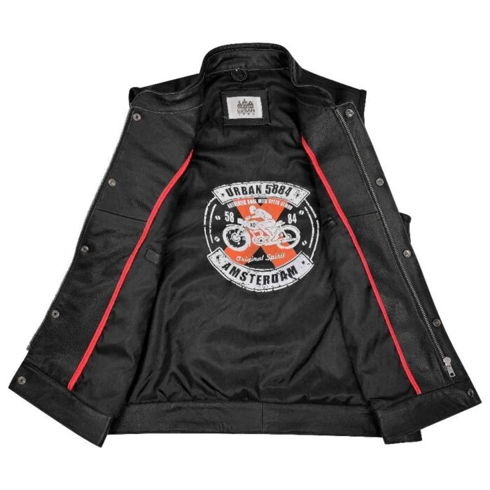 Gilet Cuir Biker — 100% Cuir Vachette | Urban Rider™