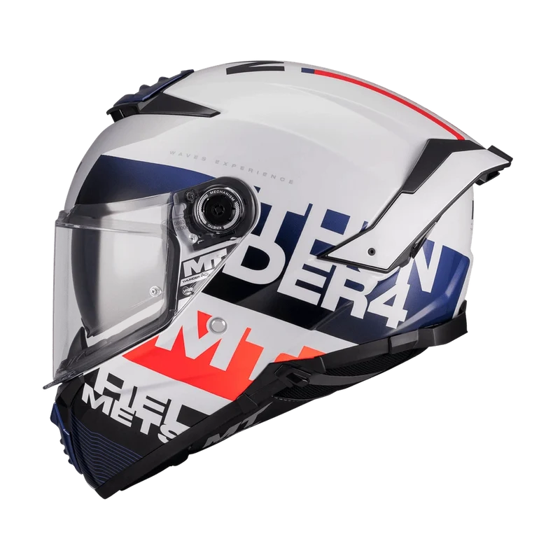 Casque Intégral MT Thunder 4 SV Waves Blanc/Marine Gloss — ECE 22.06