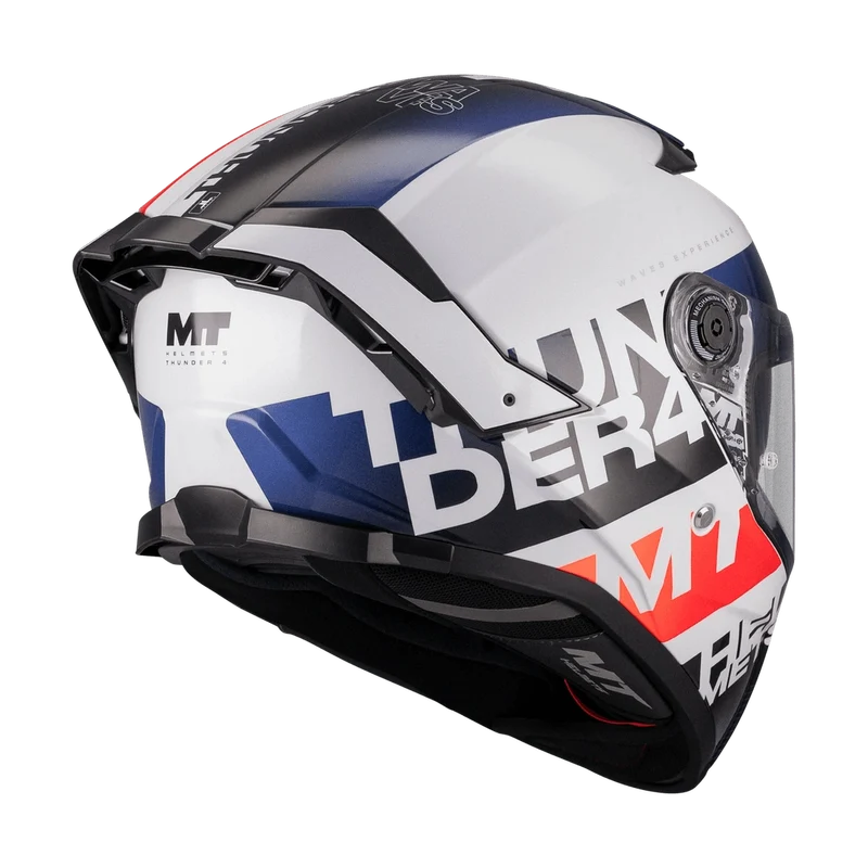 Casque Intégral MT Thunder 4 SV Waves Blanc/Marine Gloss — ECE 22.06