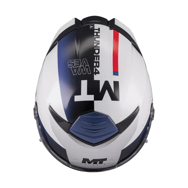 Casque Intégral MT Thunder 4 SV Waves Blanc/Marine Gloss — ECE 22.06