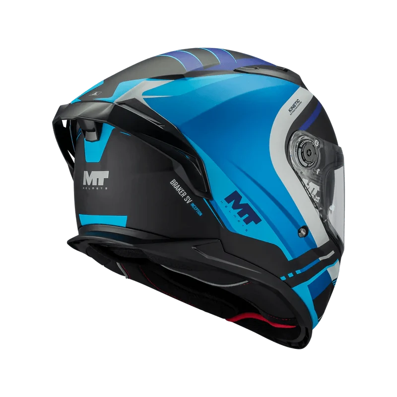 Casque Intégral MT Braker SV Inception Mat Noir/Bleu— ECE 22.06