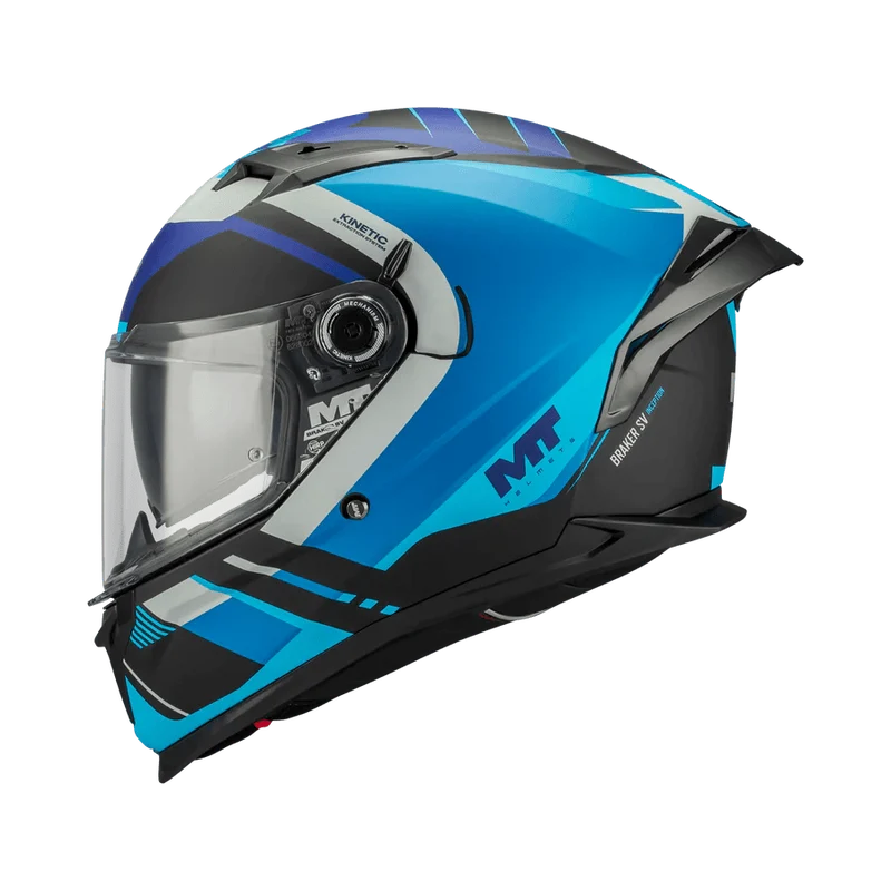 Casque Intégral MT Braker SV Inception Mat Noir/Bleu— ECE 22.06