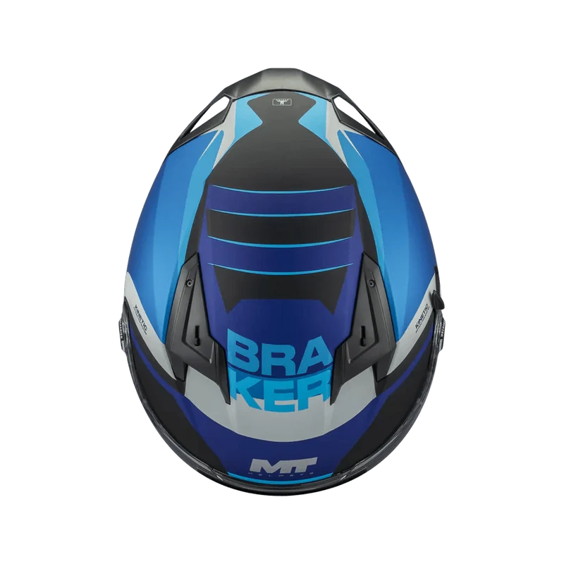 Casque Intégral MT Braker SV Inception Mat Noir/Bleu— ECE 22.06