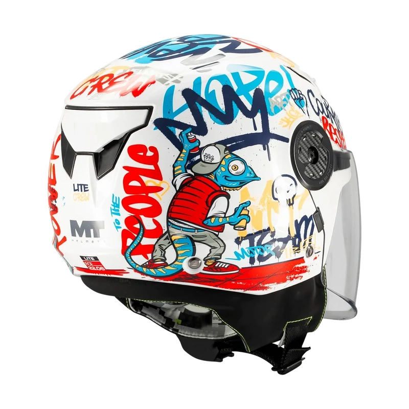 Casque Jet Enfant MT Lite Crew Graphic — ECE 22.06 Passager Scooter