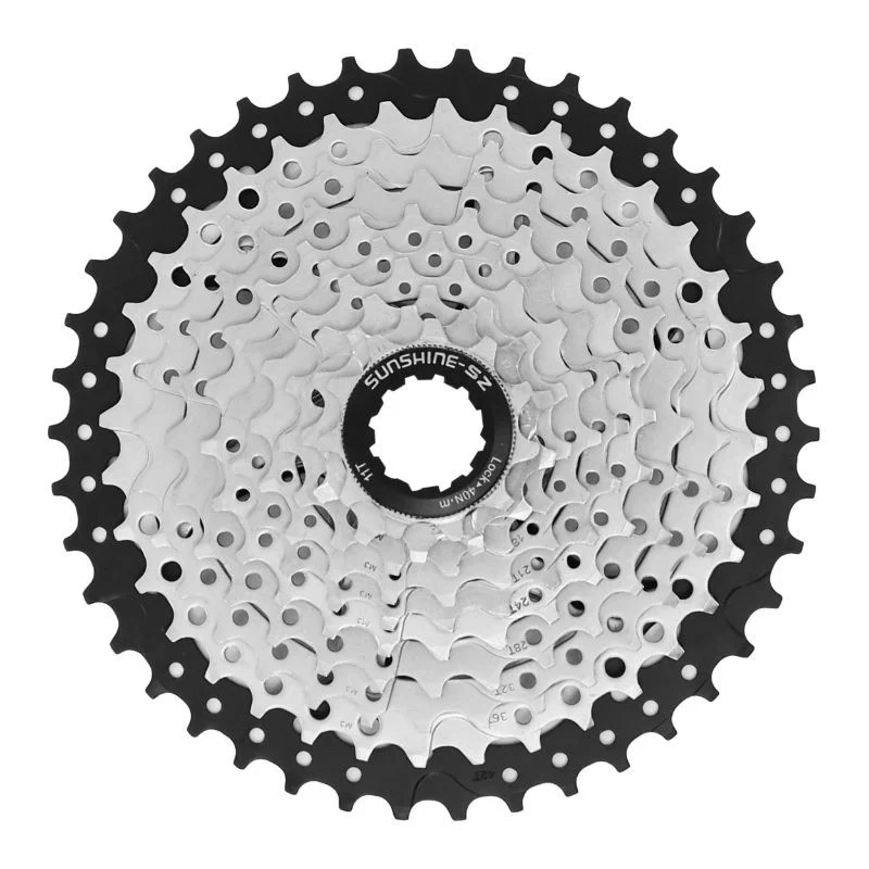 CASSETTE 10V. SHINE 11-42 POUR SHIMANO/SRAM VTT ARGENT (VENDU EN BOITE) (11-13-15-18-21-24-28-32-36-42)