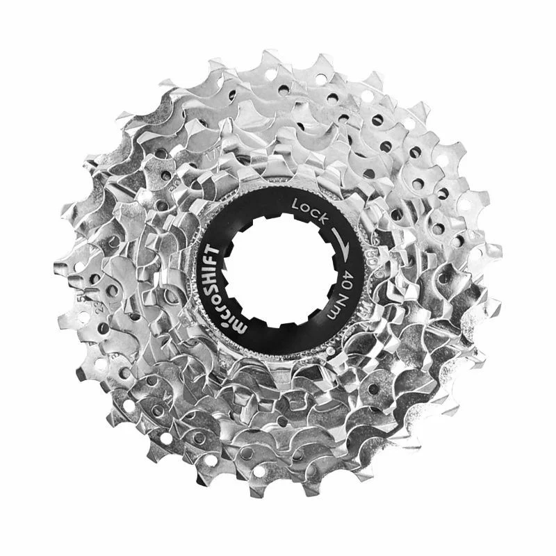 CASSETTE 10V. MICROSHIFT 11-25 POUR SHIMANO/SRAM ROUTE ARGENT (VENDU A L UNITE) (11-12-13-14-15-17-19-21-23-25)