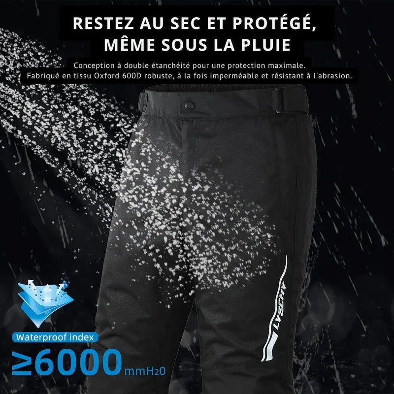 Surpantalon Moto & Scooter "Rapide-Enfilage" STORM™: Chaud, Étanche et Protégé (CE Niv.2)