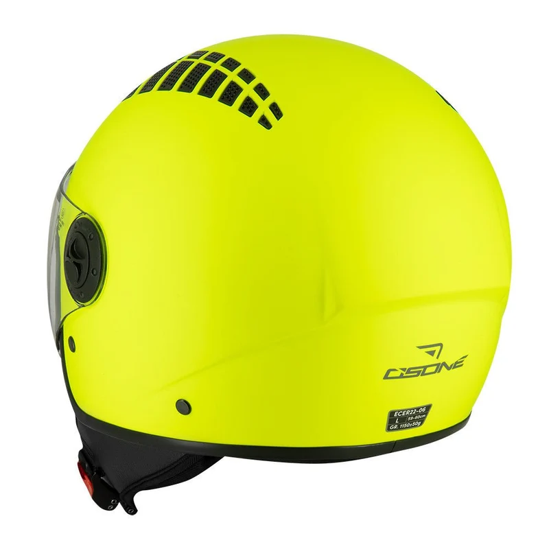 Casque Jet Jaune Fluo CITIZEN — Haute Visibilité | Homologué ECE R22-06