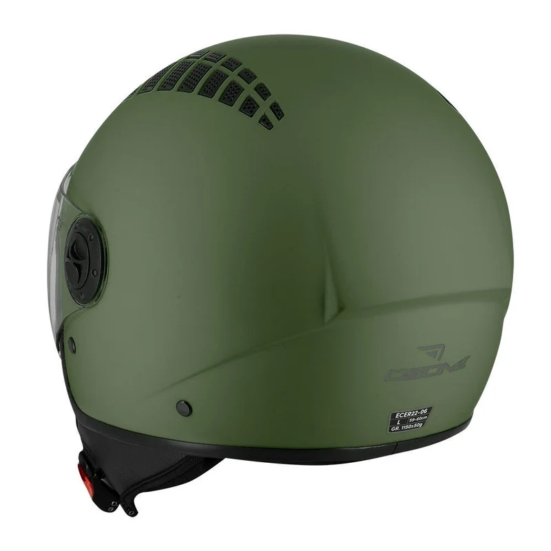Casque Jet Vert Armée CITIZEN — Homologué ECE R22-06