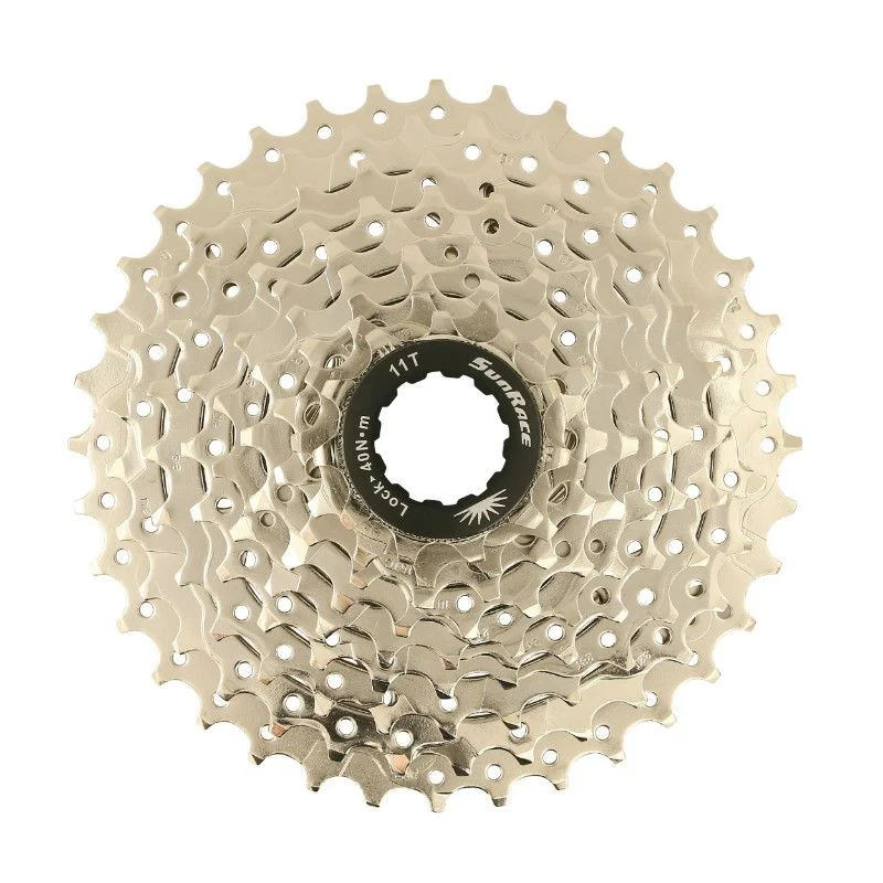 CASSETTE 9V. SUNRACE M98 11-36 VTT POUR SHIMANO NICKEL (LIVRE EN BOITE) (11-13-15-18-21-24-28-32-36)