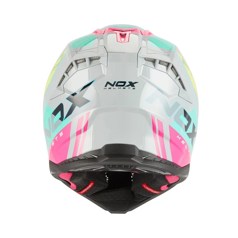 Casque Moto Cross N634 Storm Gris Nardo Rose | NOX