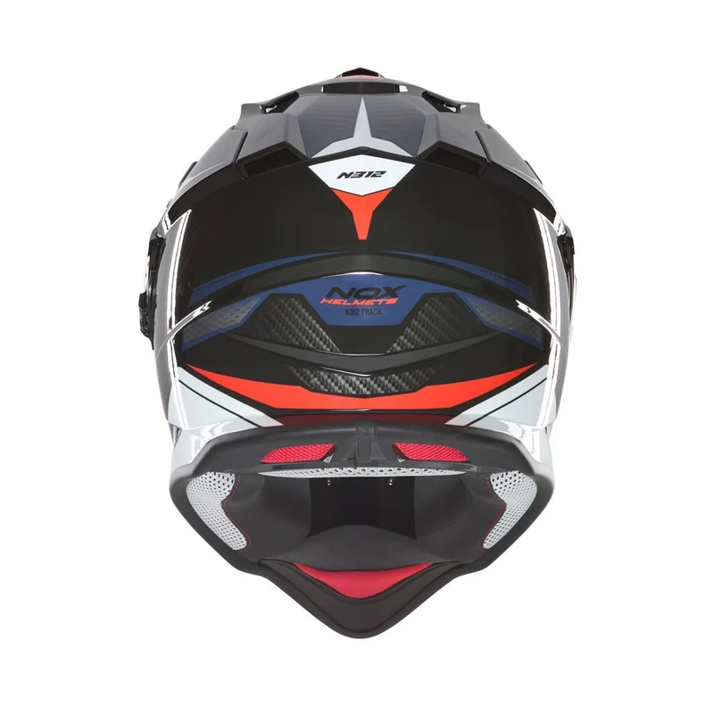 Casque Moto Adventure N312 Track Bleu Rouge | NOX