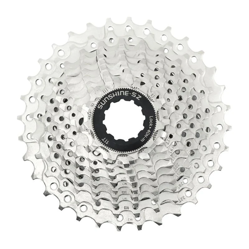CASSETTE 11V. SHINE 11-32 POUR SHIMANO/SRAM ROUTE ARGENT (VENDU EN BOITE) (11-12-13-14-15-17-19-21-24-28-32)